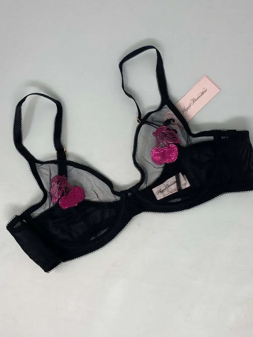 Agent Provocateur Perri Black Cherry Bra 34DD NWT $165